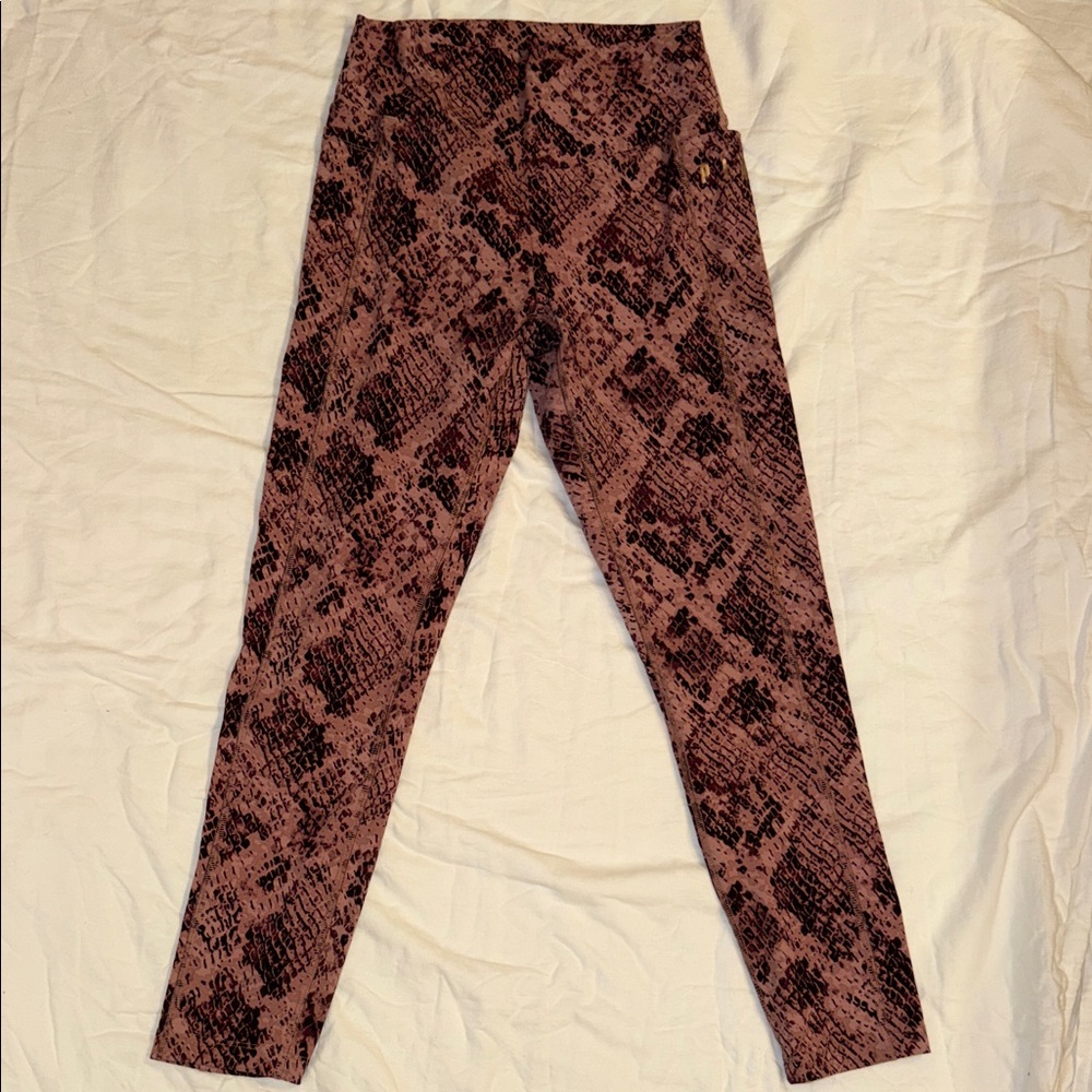 PINK Victoria's Secret Snake Print Leggings - Brown and Black